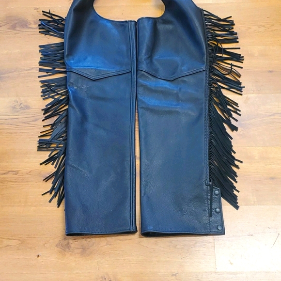 California Leather Creations Other - Leather Fringed Motorcycle Chaps